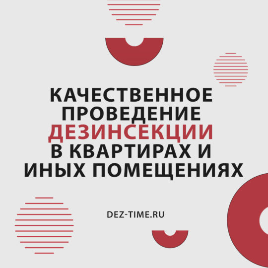 Качественное проведение дезинсекции в квартирах и иных помещениях